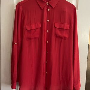 Salmon 🍣  colored dress blouse 🥰